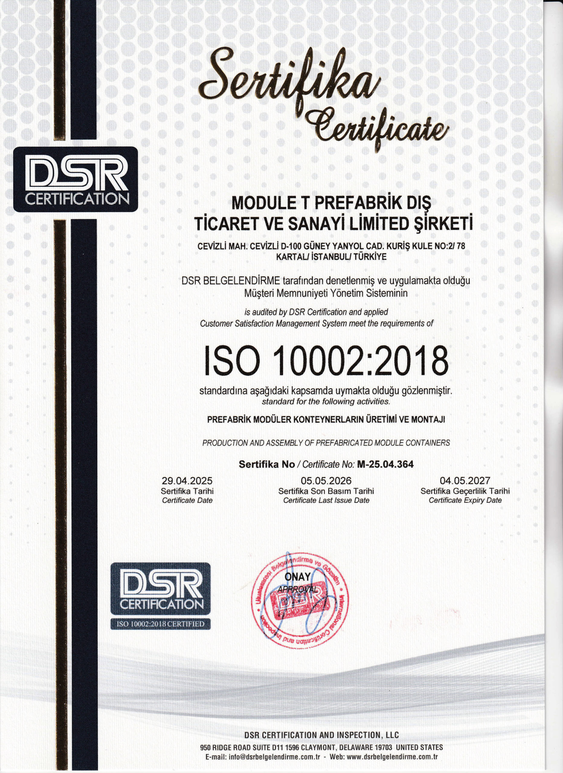 ISO 10002:2018 Customer Satisfaction Management System