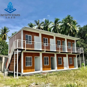 Luxury Detachable Expandable Double Story Shipping Container House Sandwich Panels Office Workforce Camp