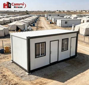 Cammi 20ft Detachable Flat Pack Container Tiny Homes Customized Camp Solutions Prefab Folding House for School Office Building